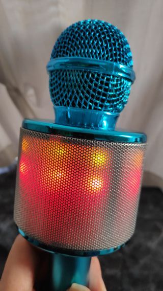 Micrófono Karaoke Bluetooth Azul