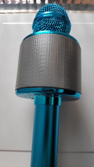 Micrófono Karaoke Bluetooth Azul