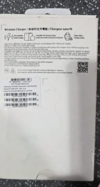 CARGADOR  INALAMBRICO BASE duo original SAMSUNG