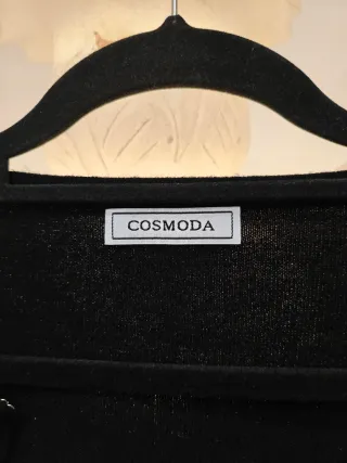 Cárdigan corto negro pedrería talla única