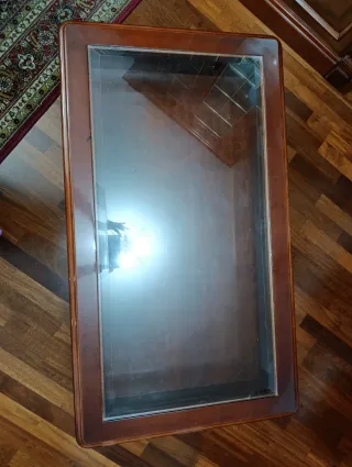 Mesa de centro madera y cristal