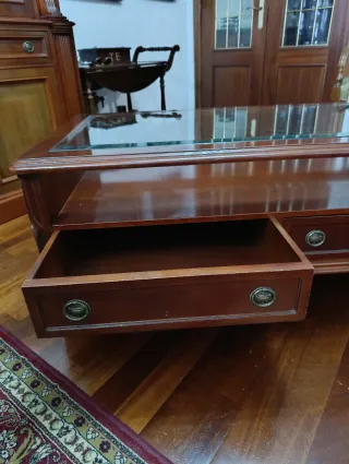 Mesa de centro madera y cristal