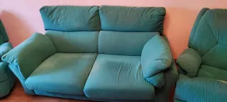 Sofá 2 plazas + 2 sillones verde