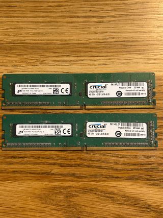 2x 4GB Crucial DDR4 RAM Módulos