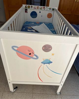 Cuna Ikea + Colchón + Sábanas