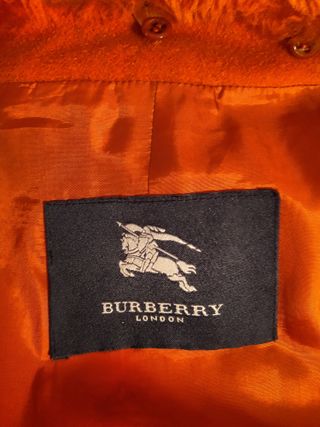 Abrigo Burberry Lana Naranja