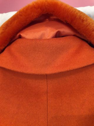 Abrigo Burberry Lana Naranja