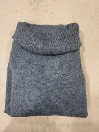 Jersey ICHI cuello alto gris azulado