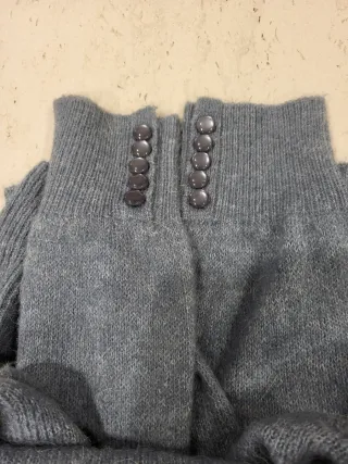 Jersey ICHI cuello alto gris azulado