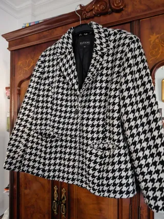 Abrigo Lana Pata Gallo Talla 54