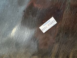 Base in mogano e copertura in velluto rosa