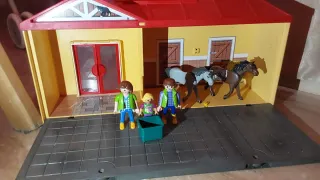 Granja de caballos Playmobil con figuras