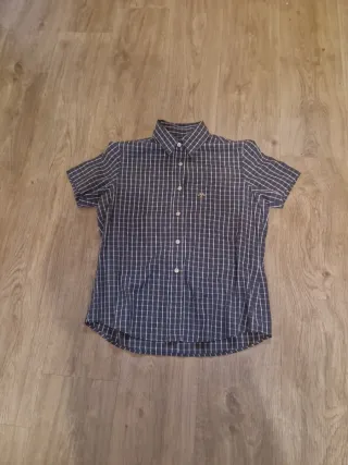 Camisa Burberry Mujer Cuadros Azul Blanco
