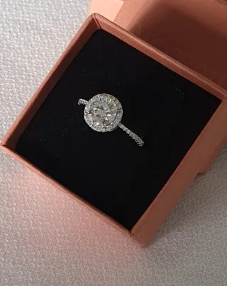 Anillo MOISSANITA 2 QUILATES