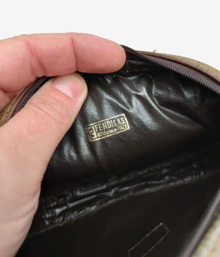 FENDI Zucchino Vintage 80's Logo Shoulder Bag