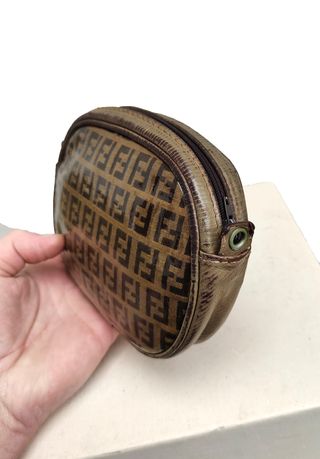 FENDI Zucchino Vintage 80's Logo Shoulder Bag