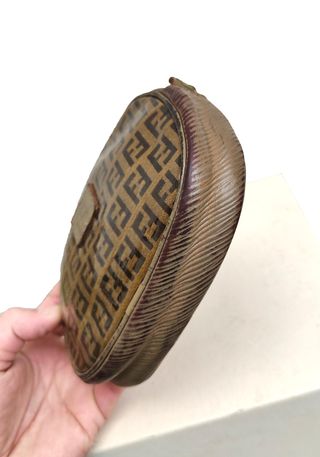 FENDI Zucchino Vintage 80's Logo Shoulder Bag