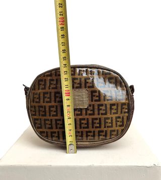 FENDI Zucchino Vintage 80's Logo Shoulder Bag
