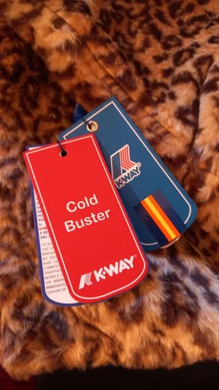 Giacca Bomber K-Way Leopard Teddy Donna Tg M