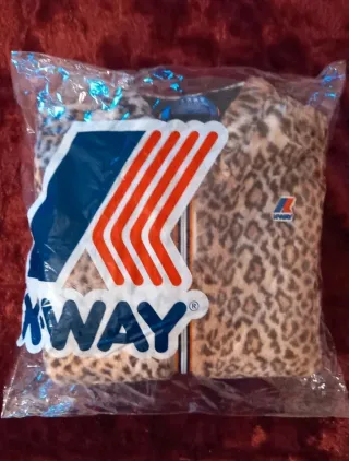 Giacca Bomber K-Way Leopard Teddy Donna Tg M