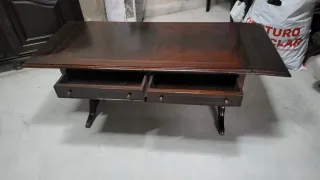 Mesa centro extensível mogno