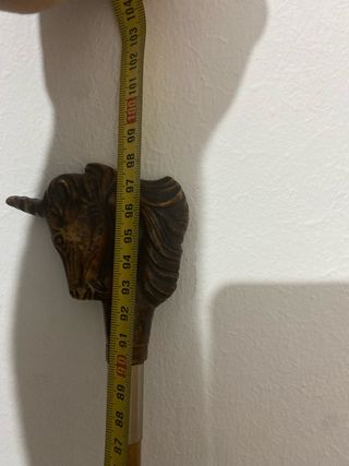 Antiguo bastón cabeza de caballo