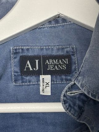 Camisa Armani original vaquera XL azul manga larga