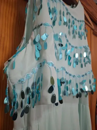 Vestido largo con lentejuelas