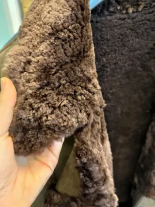 Montone shearling marrone