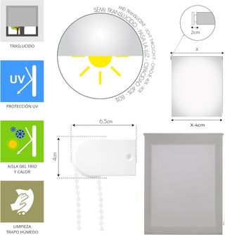 Tende avvolgibili Blindecor grigio argento