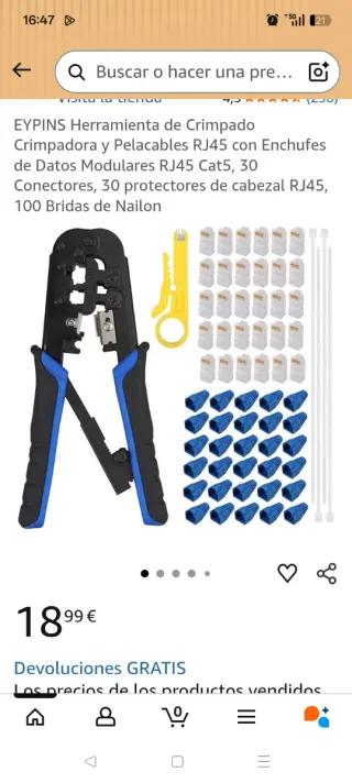 Herramienta Crimpadora RJ45 Cat5