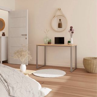 Mesa de oficina LEVIRA Roble Blanco