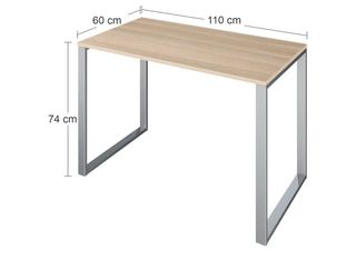 Mesa de oficina LEVIRA Roble Blanco