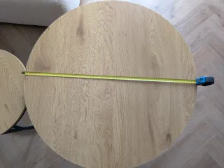 Mesas nido redondas madera y metal