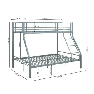 Litera 130+90 con colchones casi a estrenar