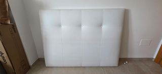 Cabecero polipiel blanco