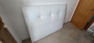 Cabecero polipiel blanco