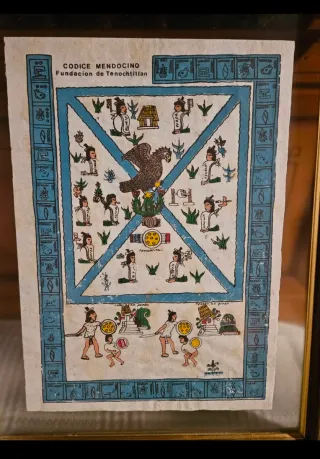 Cuadro Arte Latinoamericano Marco Madera Cristal