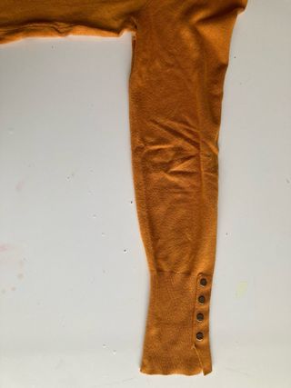 Jersey Zara Básico Punto Naranja Talla M