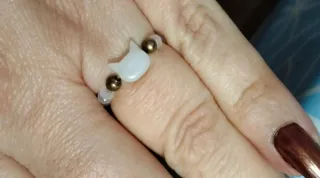 2 Anillos ajustable con diseño de cabeza de gato