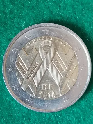 Moneda 2€ Francia 2014 Día SIDA