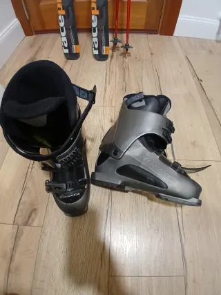 Esquís Elan Race Pro con Botas y Bastones