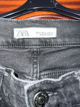 Pantalón Jean Hombre Negro Roto