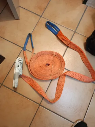 Slackline Naranja con Trinquete