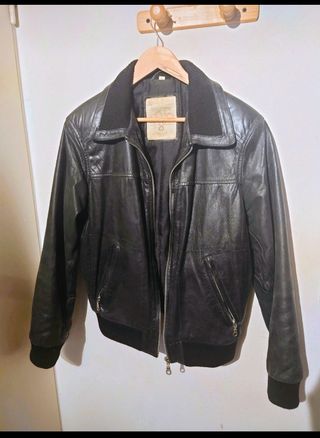 Chaqueta Cuero búfalo Negro Oakwood Talla L