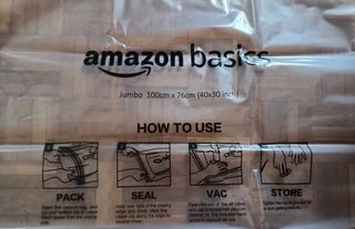 5 Sacchetti Sottovuoto Jumbo Amazon Basics + Pompa