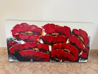 Cuadro de amapolas rojas