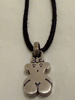 Colgante Tous Oso Negro y Plata