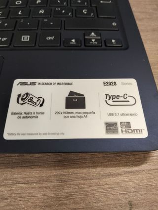 Portátil Asus E202SA-FD0076T 11.6" N3050 2/32GB