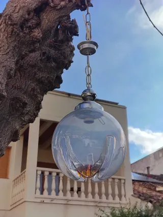 Lámpara farol tulipa Mazzega vintage
